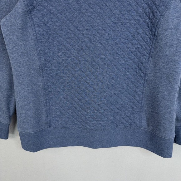 L.L.Bean Sweater Womens Large Tall LT Quilted 1/4 Zip Pullover Fleece Pockets - Picture 9 of 13